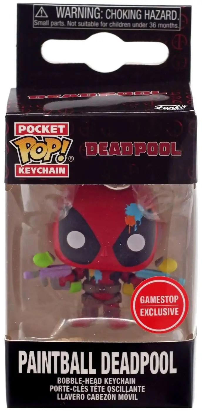 Funko Marvel Pocket POP Paintball Deadpool Exclusive Keychain ToyWiz
