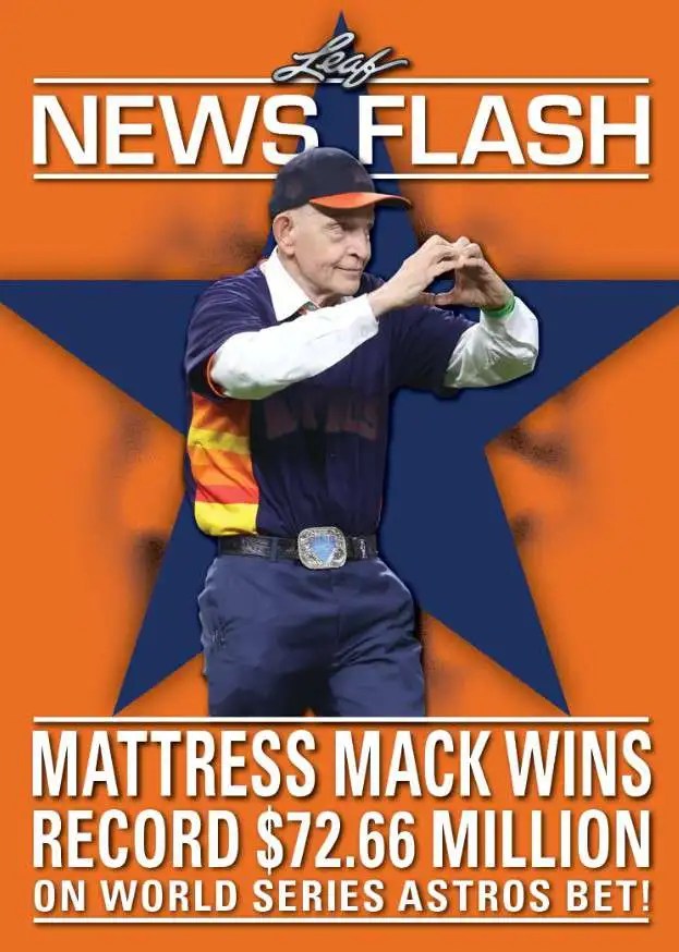 Pop Century Leaf 2022 Newsflash Single Card Mattress Mack Wins Record 72.66 Million On World