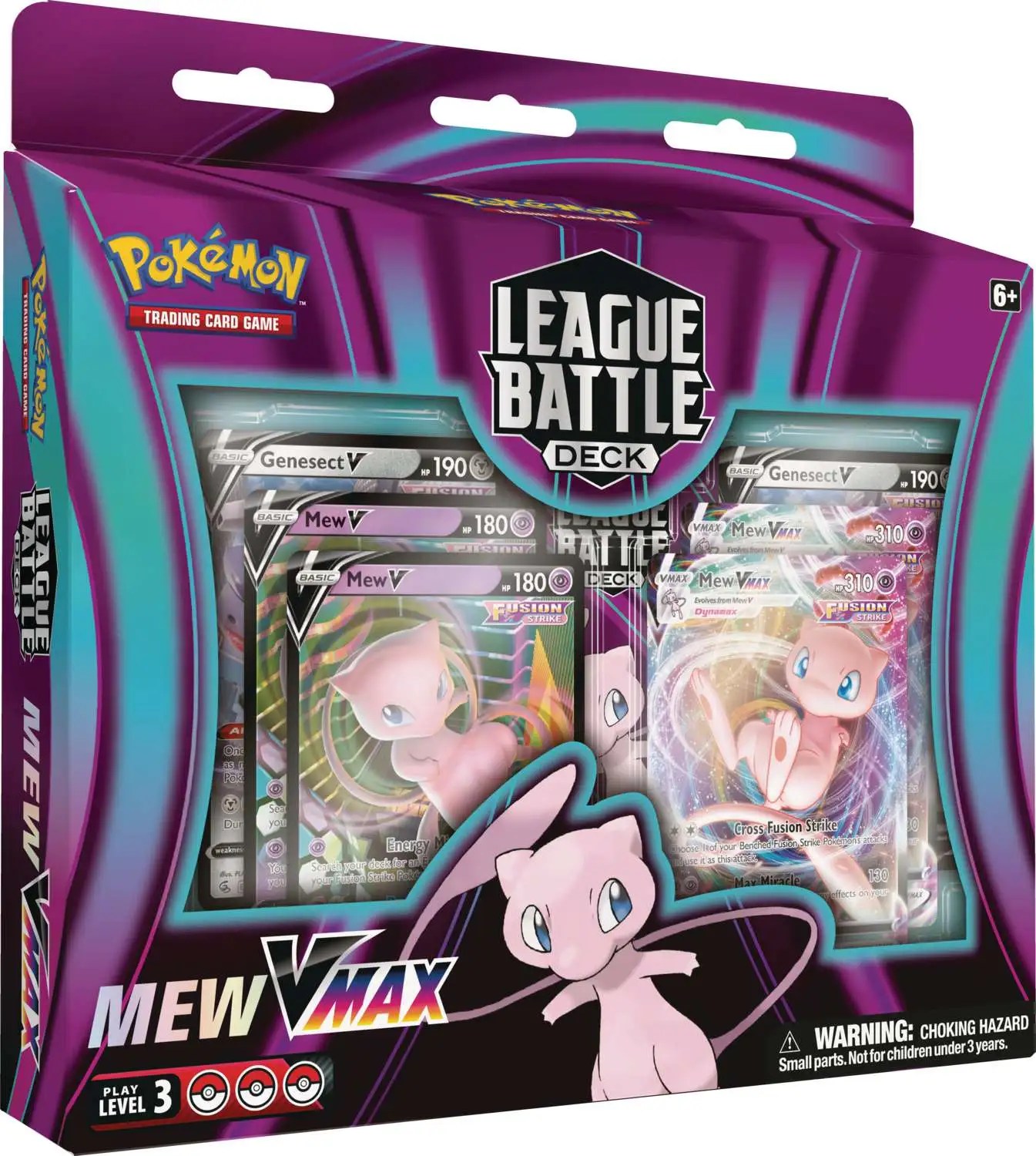 Pokemon Mew VMAX League Battle Deck 60Card Deck, 6 Foil Cards, Deck