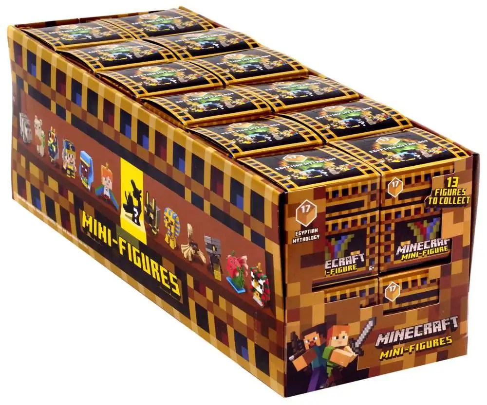 Minecraft Egyptian Mythology Series 17 Mystery Box 24 Packs Mattel Toys