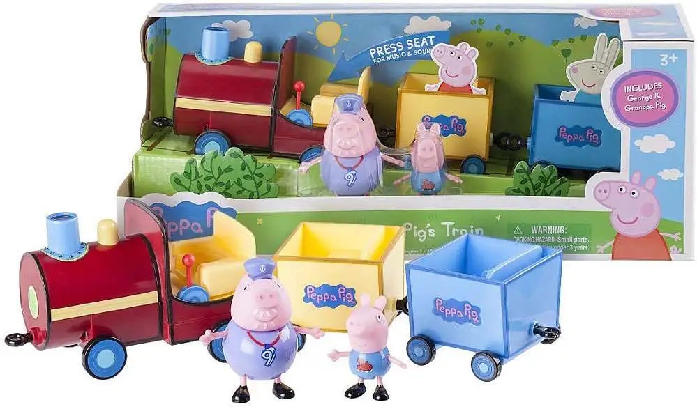 Peppa Pig Peppa Pigs Train Vehicle Figure Set Jazwares - ToyWiz