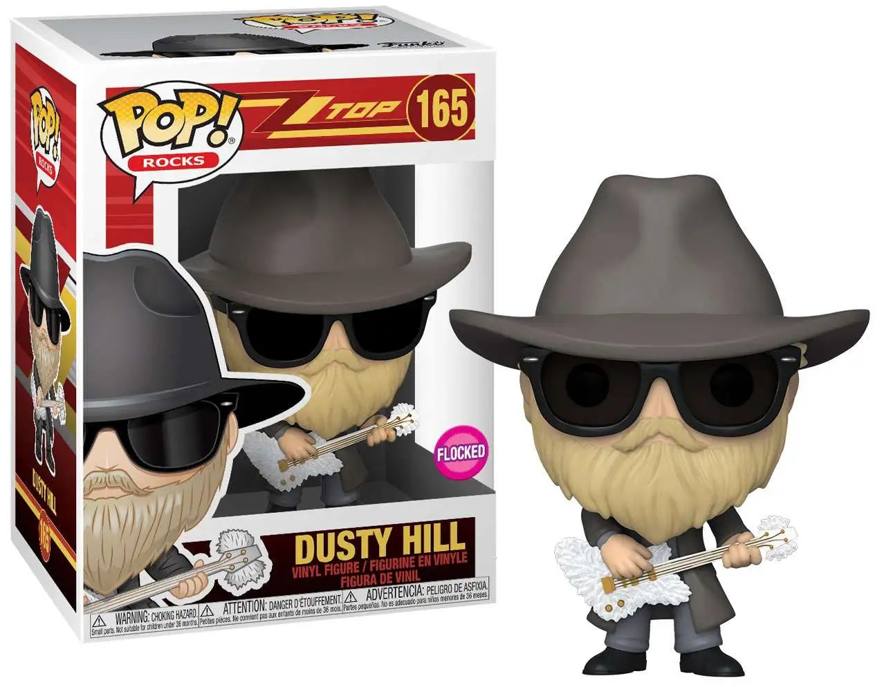 Funko ZZ Top POP Rocks Dusty Hill Vinyl Figure 165 Flocked ToyWiz