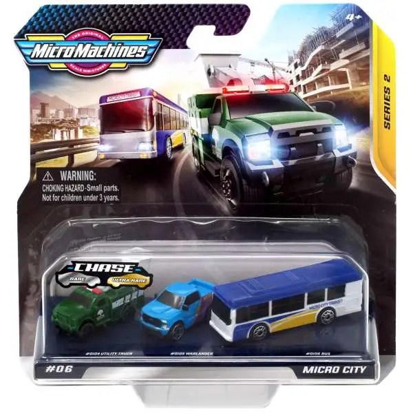 Micro Machines Series 2 Micro City Vehicle 3Pack 06 Utility Truck