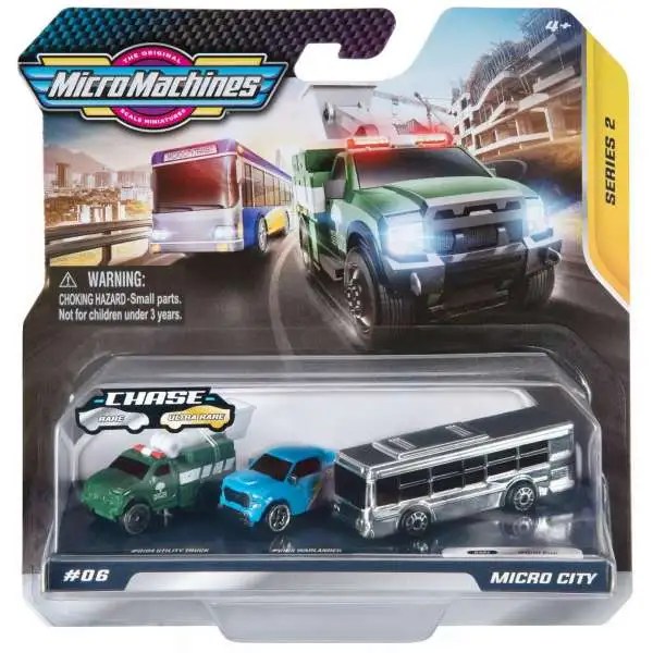Micro Machines Series 2 Micro City Vehicle 3Pack 06 Utility Truck