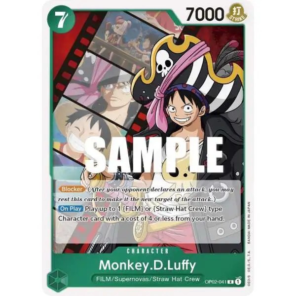 One Piece Trading Card Game Paramount War Single Card Rare Monkey D