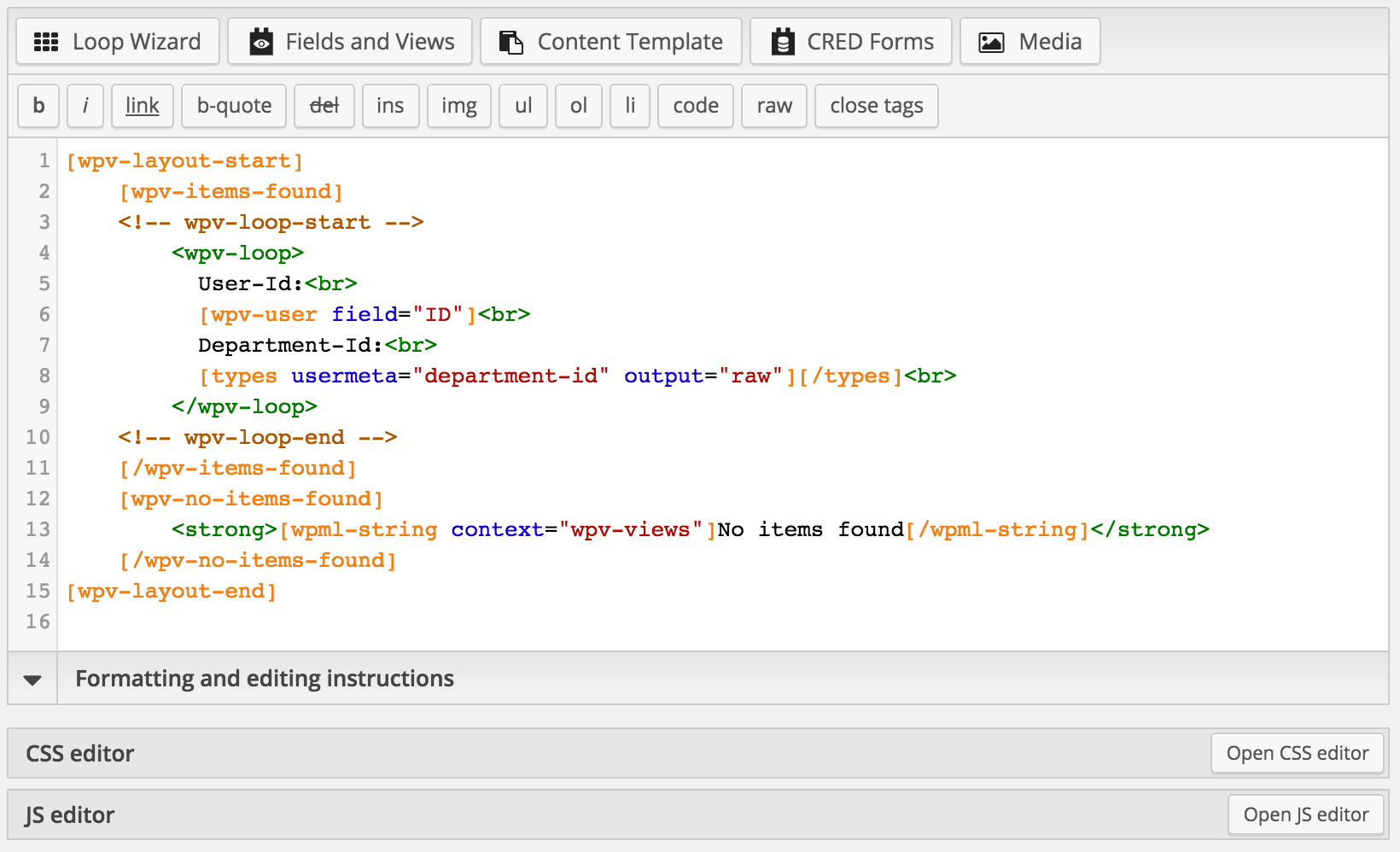 View URL Param "array" Toolset