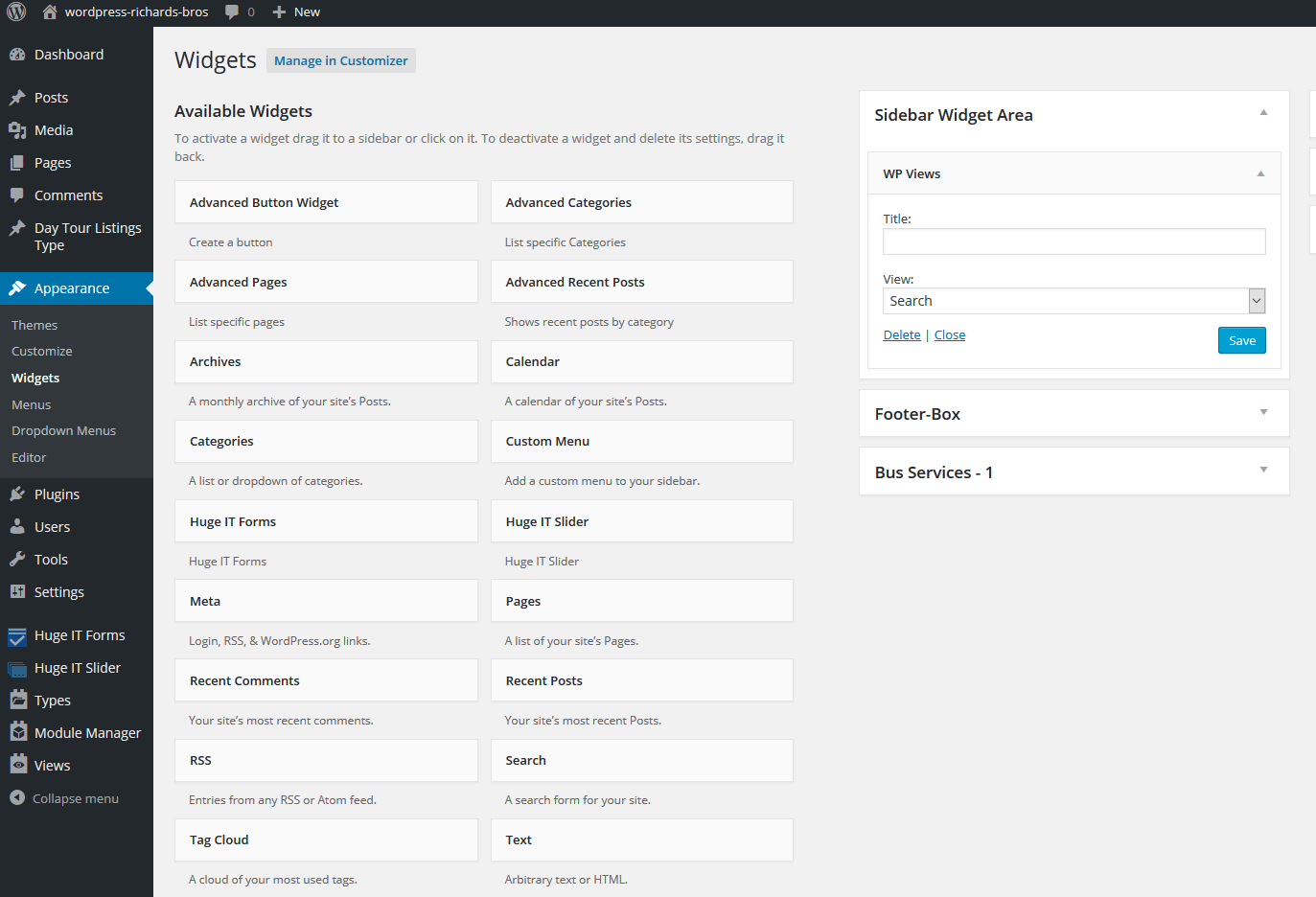 Adding a filter in the sidebar Toolset