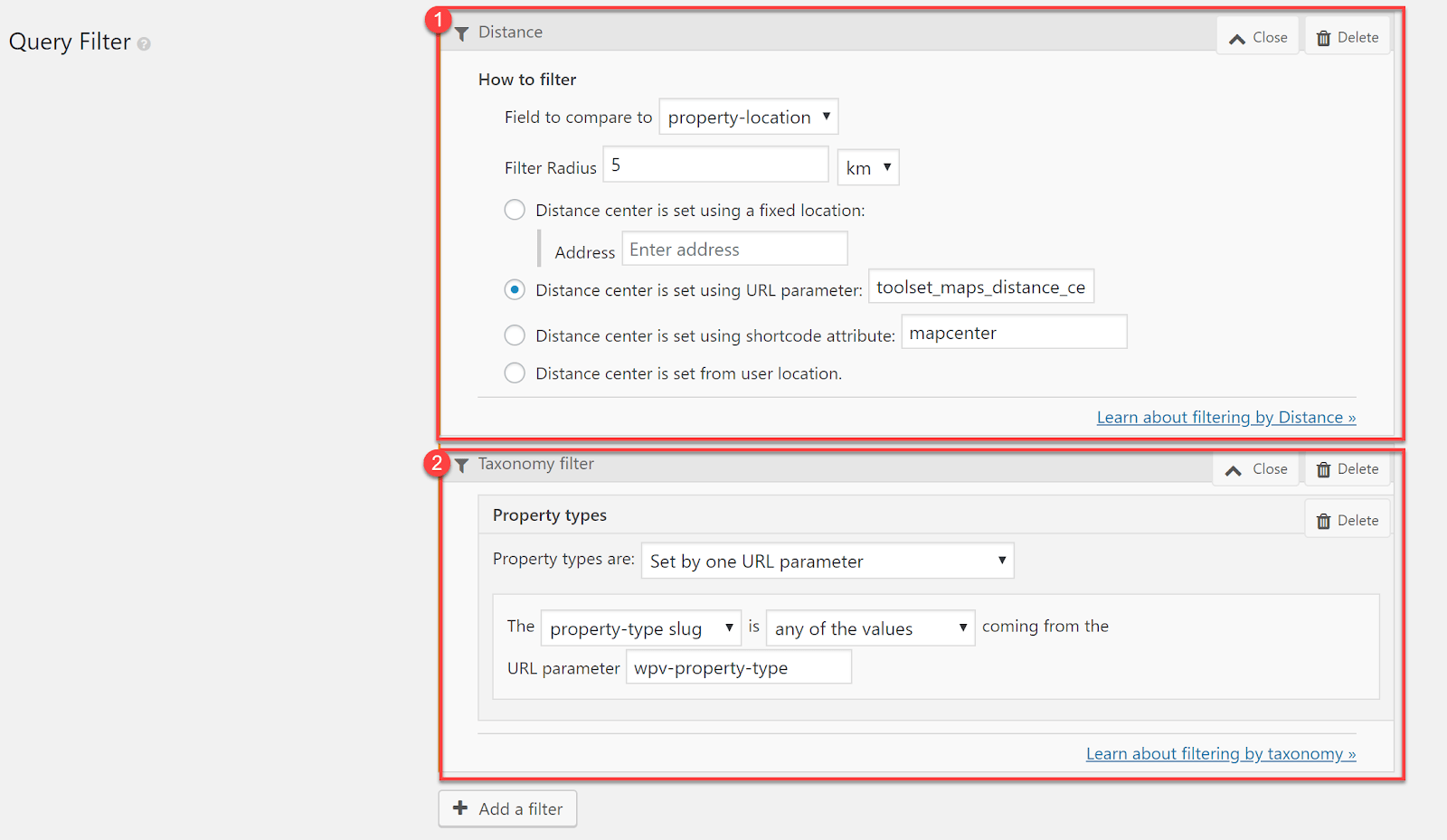 How to filter results by distance using Toolset and Floox Theme Toolset