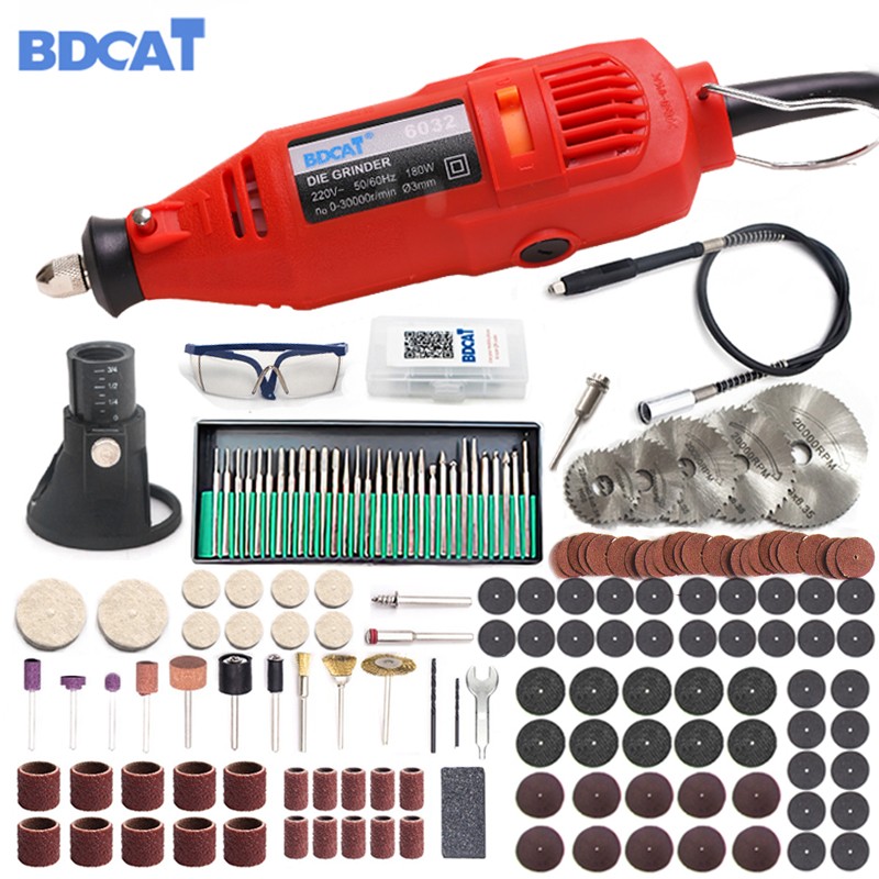 BDCAT 180W Electric Dremel Engraving Mini Drill polishing machine Variable Speed Rotary Tool