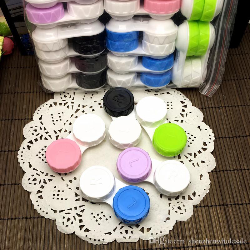 Fahion Contact Lens Storage Case Kit Mate Double Lens Box L and R Lid Tools Store