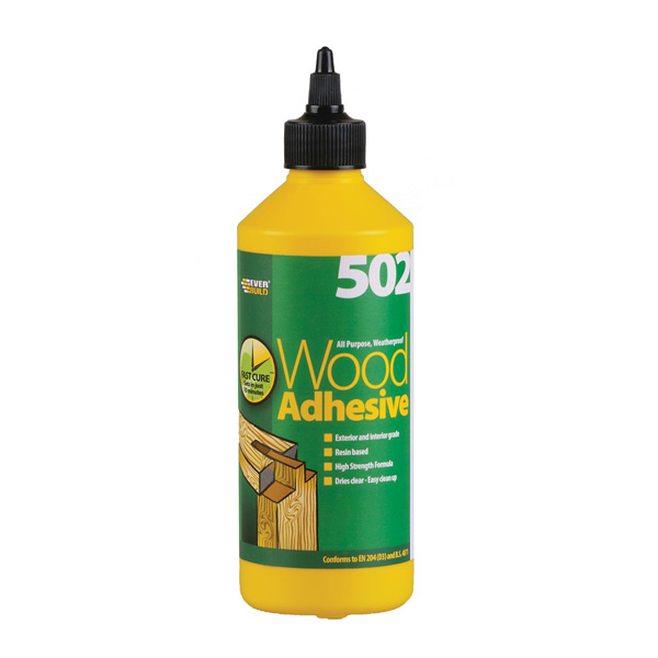 Everbuild 502 Interior & Exterior Wood Adhesive, 500ml Tools Store