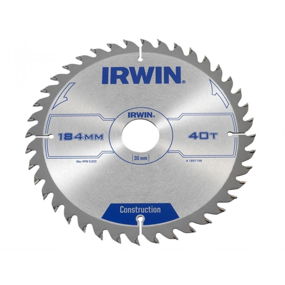Irwin Circular Saw Blade 184 x 30mm x 40T ATB Tools Store
