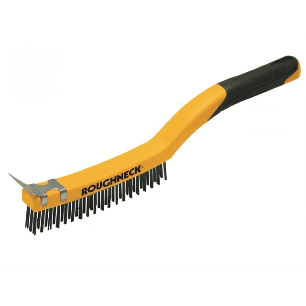 Roughneck Stainless Steel Wire Brush Soft Grip 350mm 14 inch Tools Store
