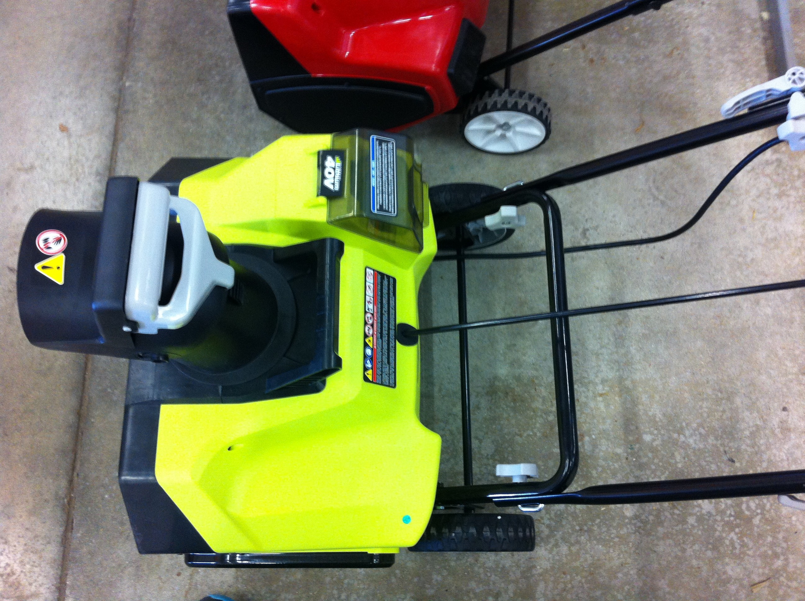 New Ryobi Cordless 20 " 40Volt Snow Blower Spied At My Local Home