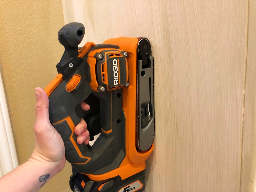 Ridgid Cordless Belt Sander Review Tools in Action