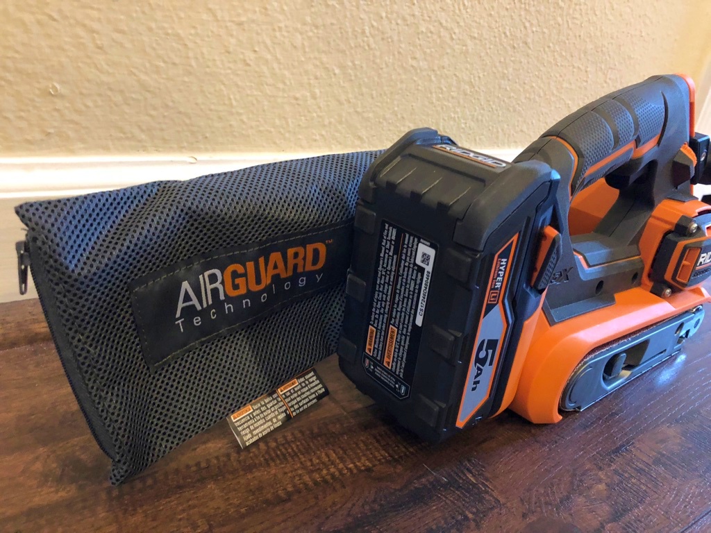 Ridgid Cordless Belt Sander Review Tools in Action