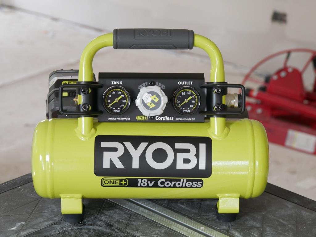 Ryobi Cordless Compressor Review Tools in Action