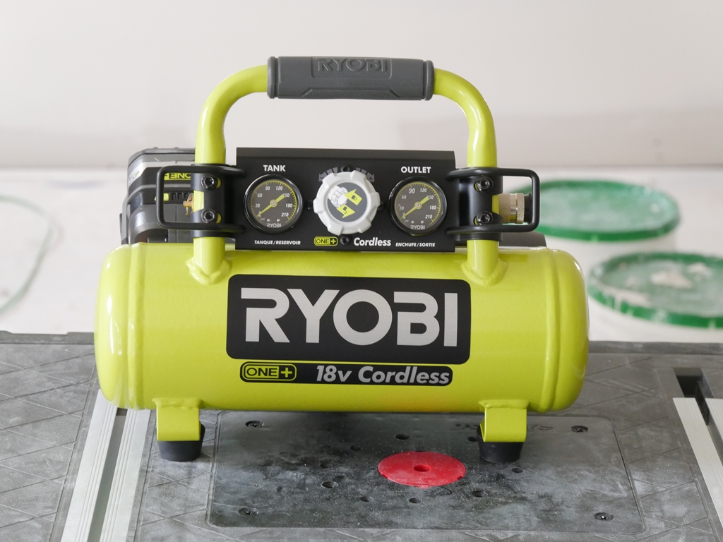 Ryobi Cordless Compressor Review Tools in Action