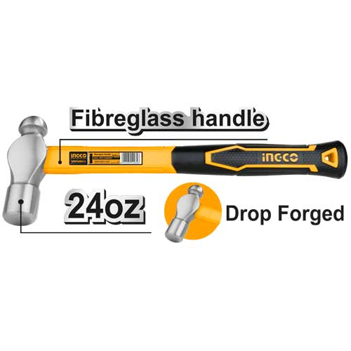 Ingco Ball Pein Hammer HBPH88024 Toolslo You're one stop