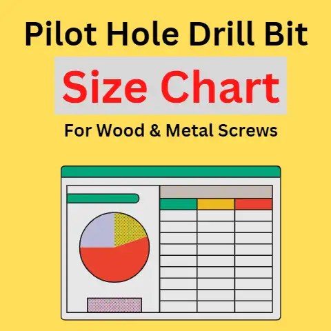 Pilot Hole Drill Bit Size Chart For Wood & Metal Screws