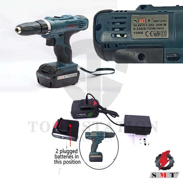 Charging Drill Machine 14.4 VoltDouble Battery with Bits Tool Station