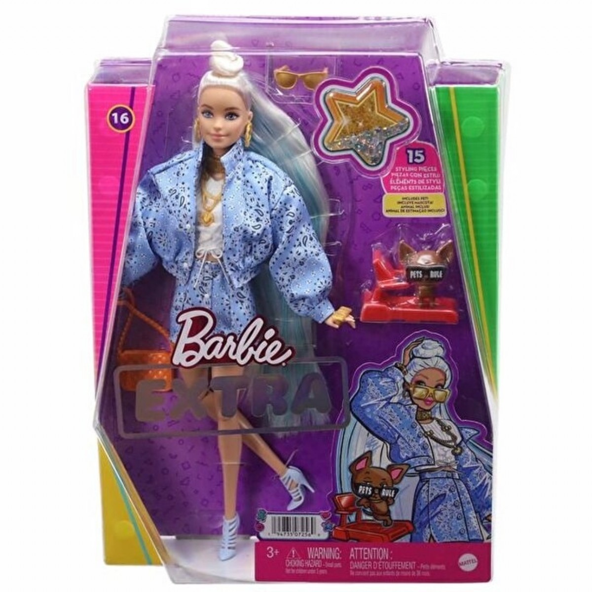 Barbie Extra Mavi Takımlı Bebek HHN08 Barbie Karakterler Toolstoy