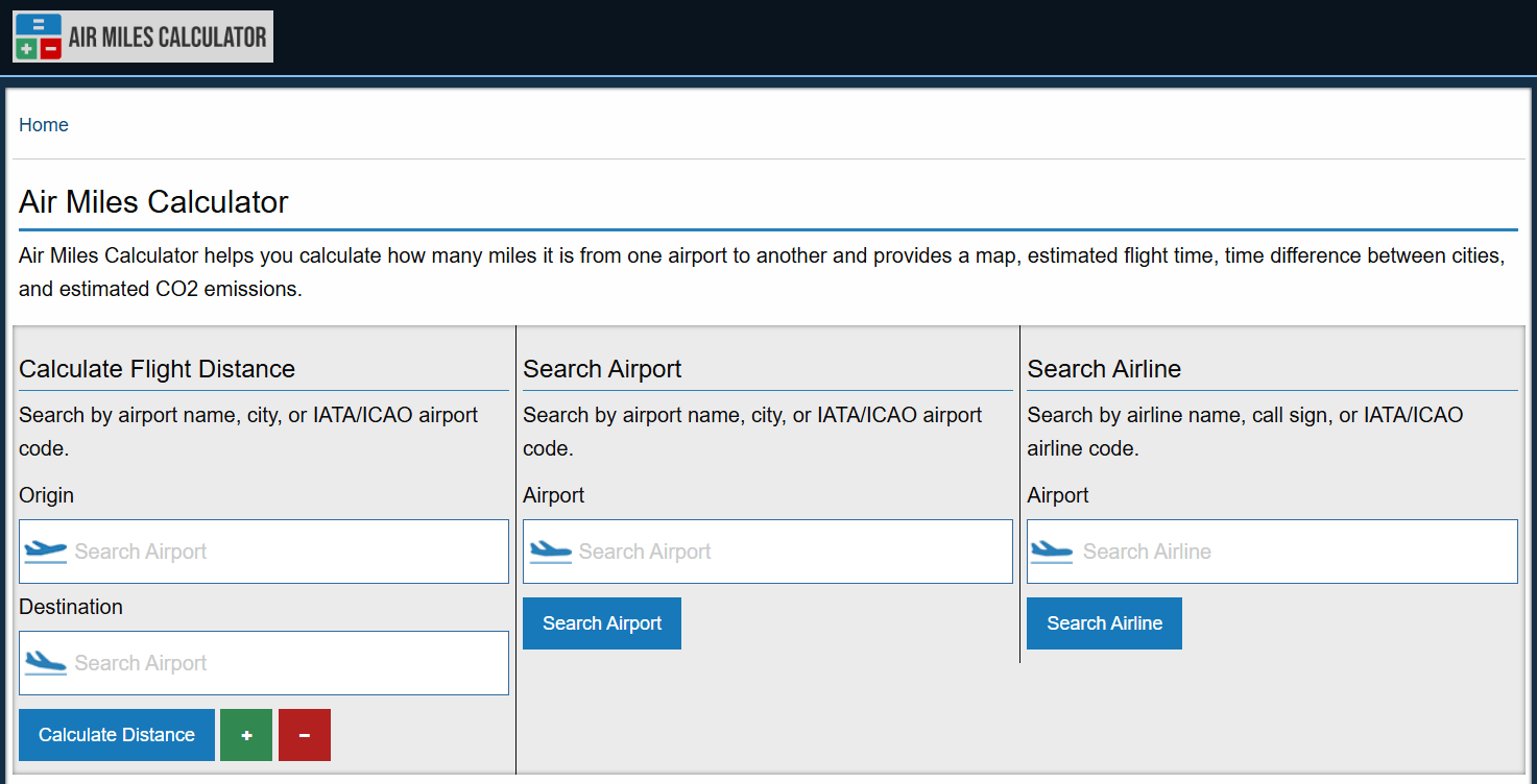10 Best Air Miles Calculator Websites Toolsummary