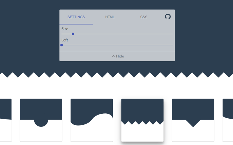 CSS Separator Generator Custom shape divider HTML & CSS code
