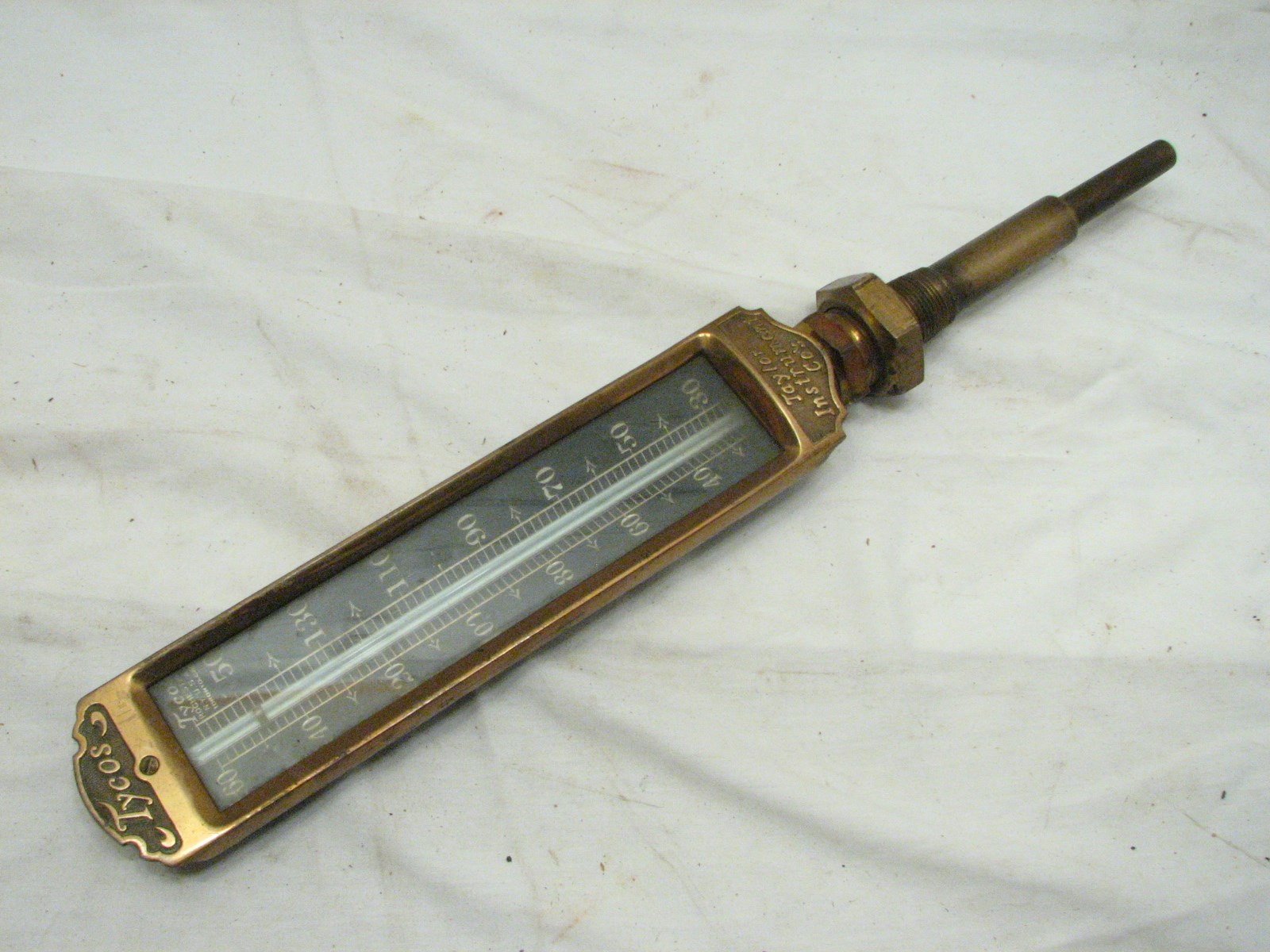 Vintage Taylor Tycos Copper Thermometer Steampunk Boiler Gas Steam