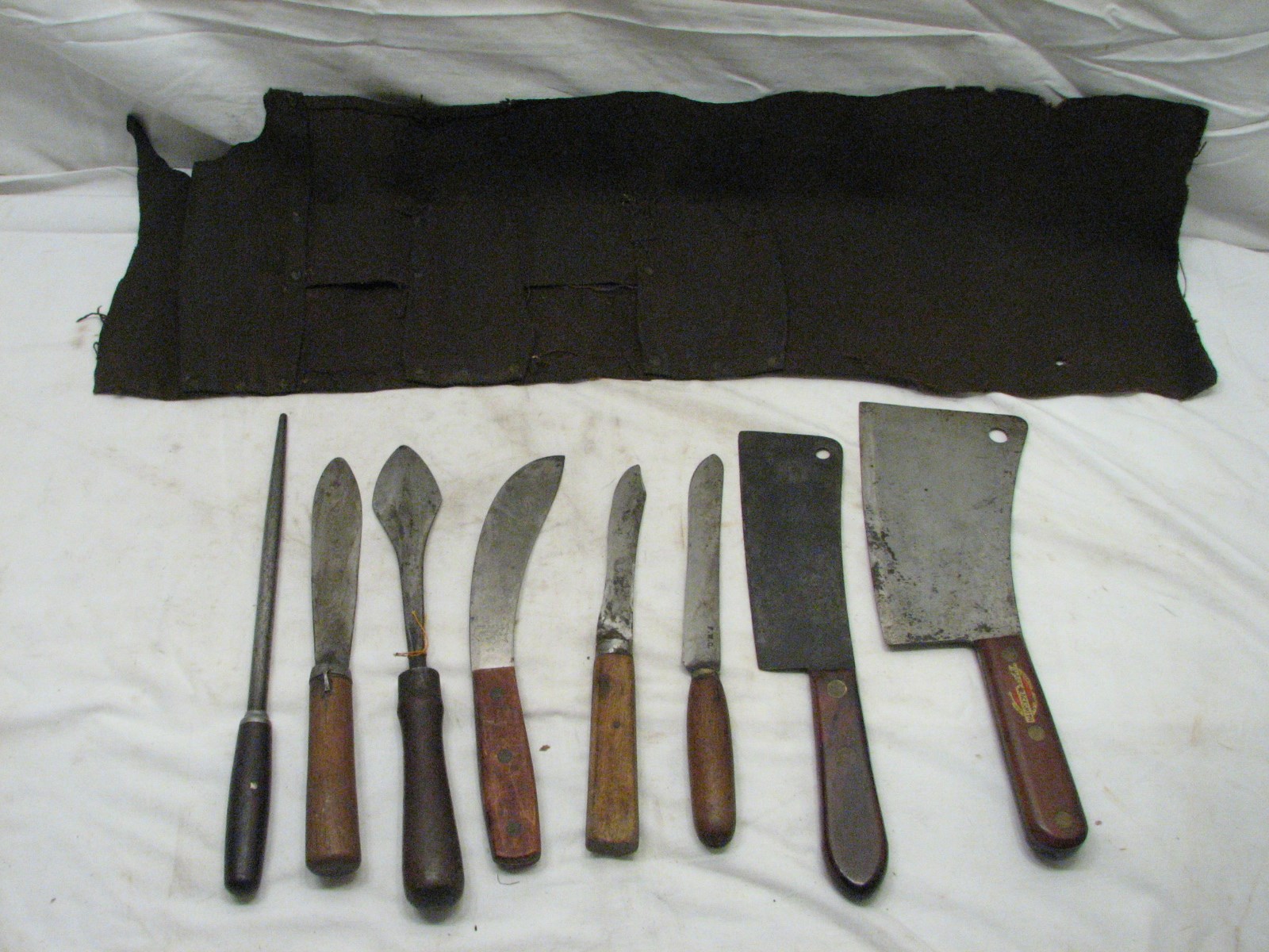 Antique Farm Butchering Tools Pig Sticker Hog Butcher Knife Cleaver