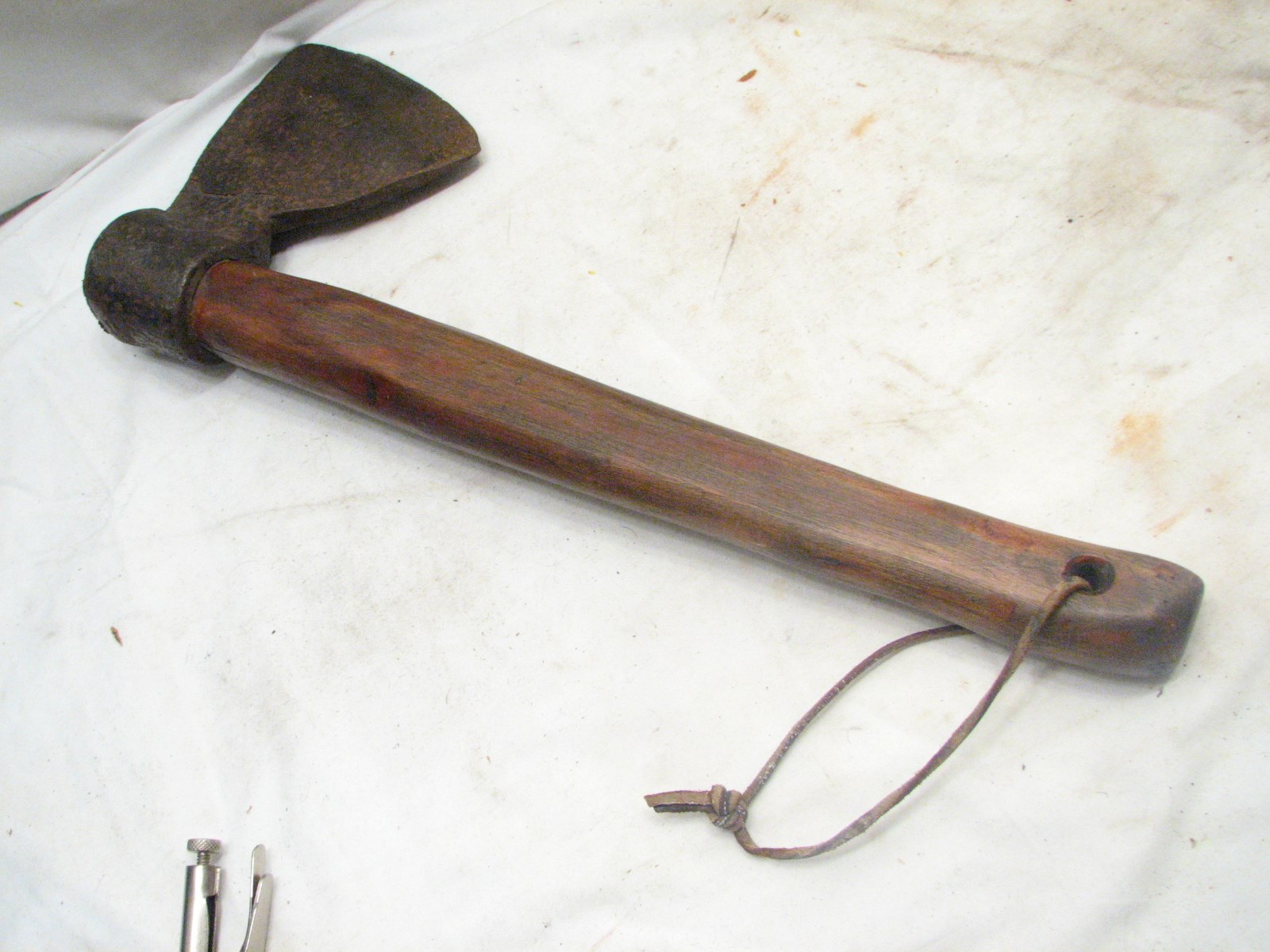 Antique Crude Blacksmith Hand Trade Hatchet Axe Wrought Iron Tool