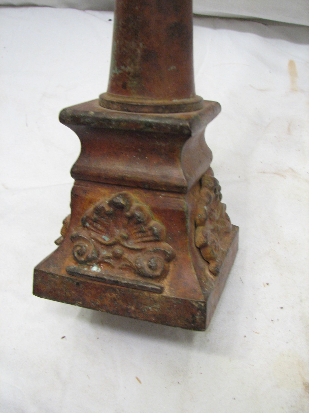 Antique Brass Bronze Tall Fence Post Finial Topper Ornate Victorian Top