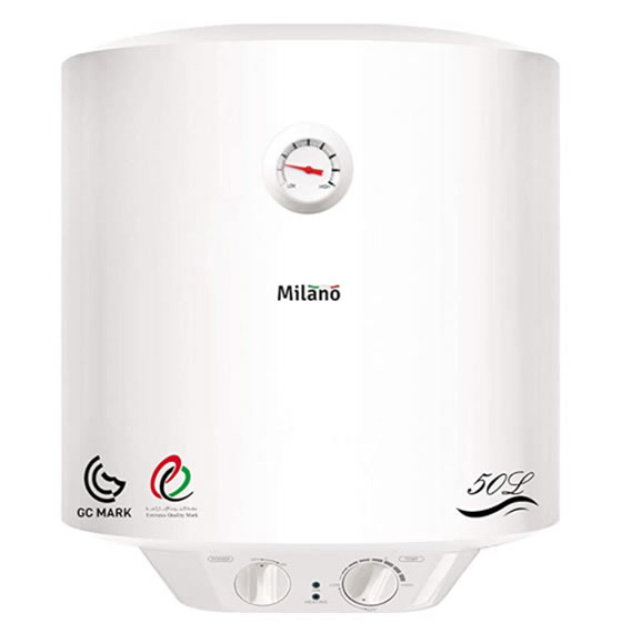 Danube Home Milano Electric Water Heater Vertical, White, 50 Liter