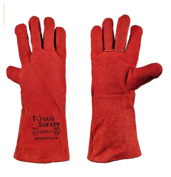 Red Welding Gloves (heavy Duty) Toughsafety Tools UAE