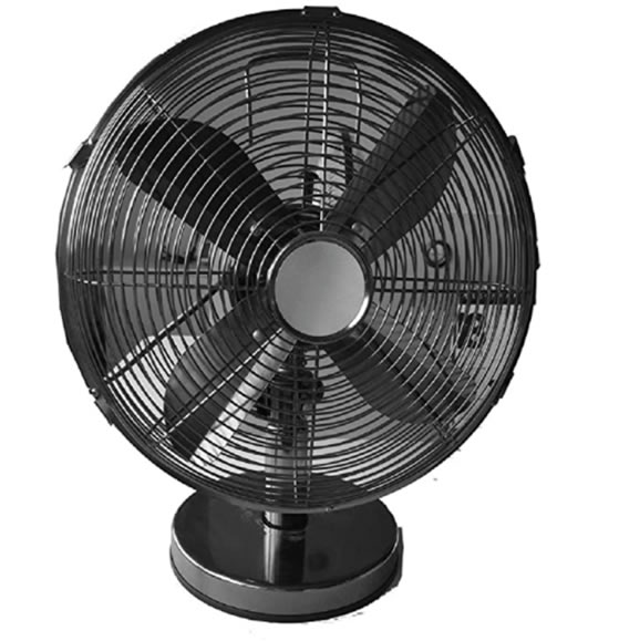 Geepas 12Inch Metal Table Fan 3 Speed Settings with Oscillating