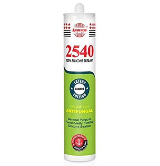 Asmaco 2540 Antifungal Silicone Sealant Clear Tools UAE