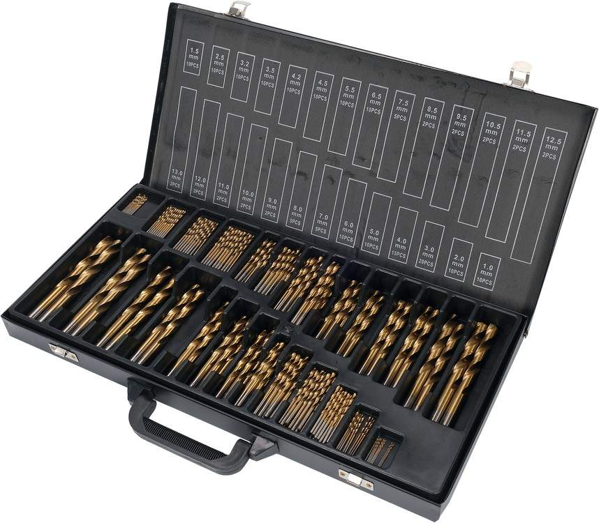 YATO YT44677 113MM 190PCS TWIST DRILL BIT SET TITANIUM COATED