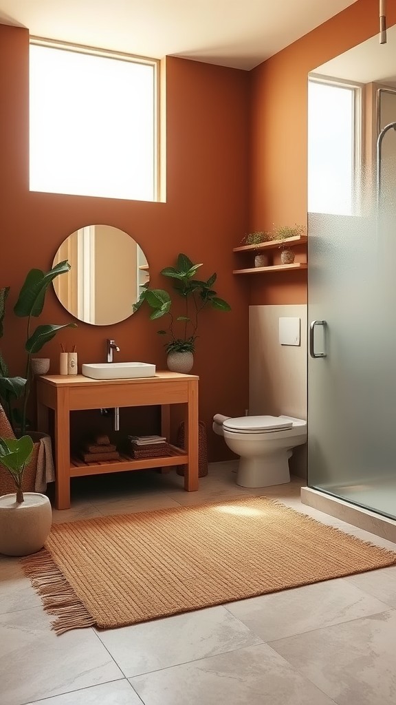 20 Earthy Bathroom Ideas for a Natural Vibe ToolzView