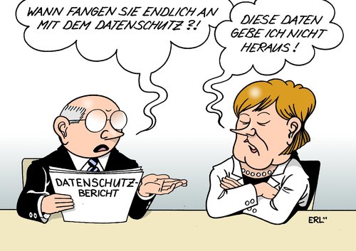 Datenschutz By Erl Politics Cartoon TOONPOOL