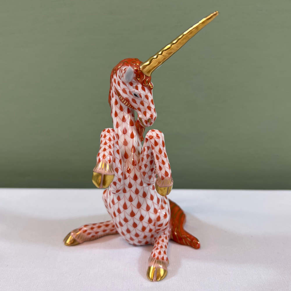 Herend Hand Painted Porcelain Unicorn