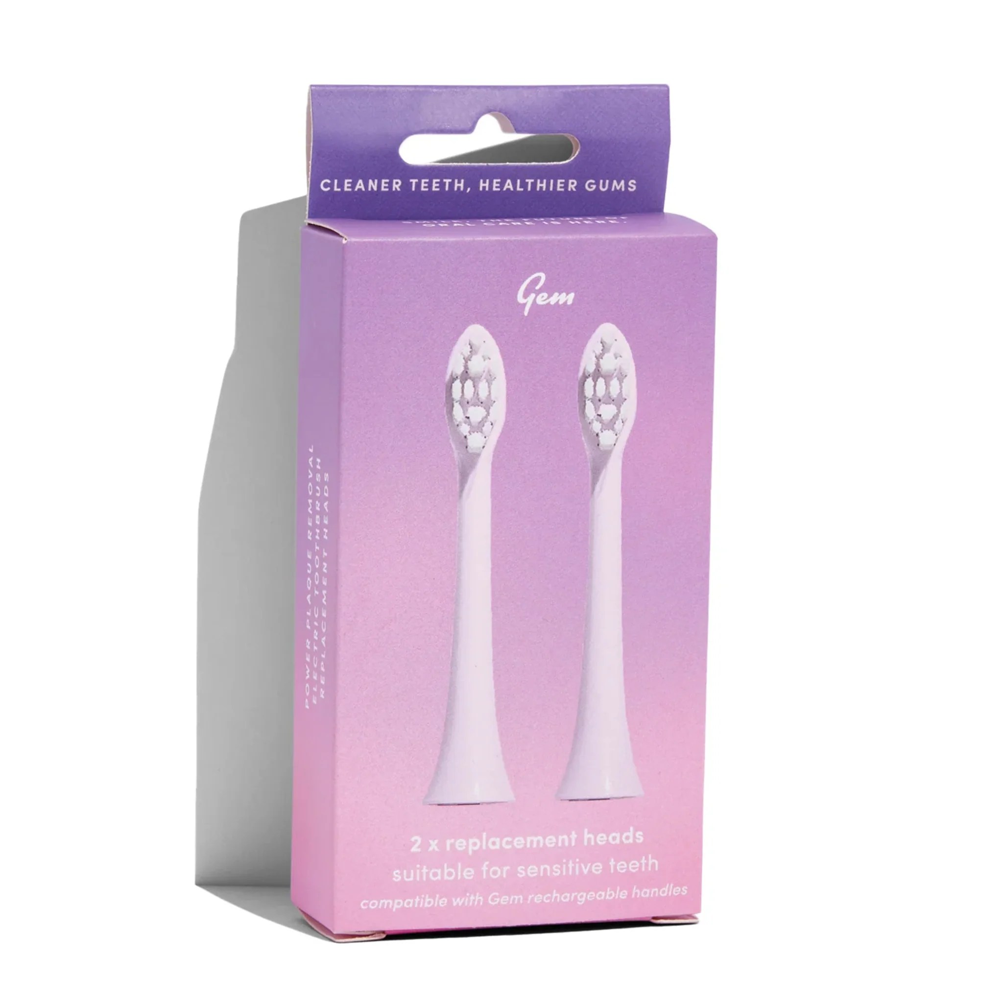 GEM Electric Toothbrush Replacement Heads Rose Toothpasteology