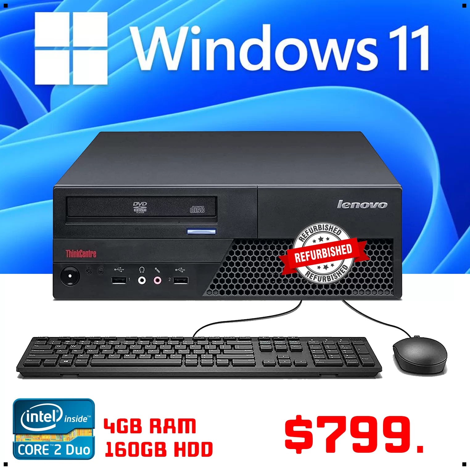 Windows 11 Refurbished Lenovo Desktop Tootoolbay