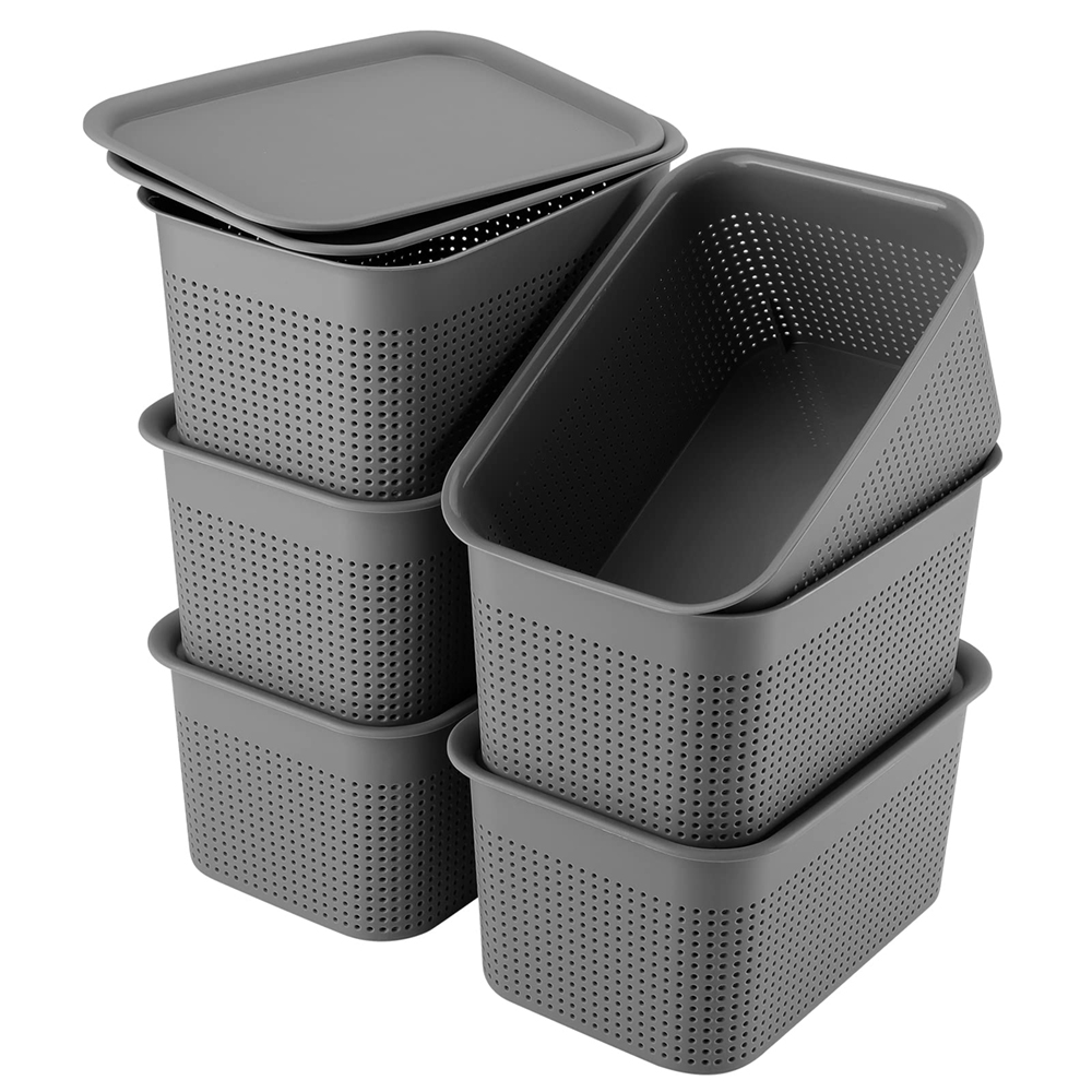 Wholesale Plastic Storage Baskets With Lids topease