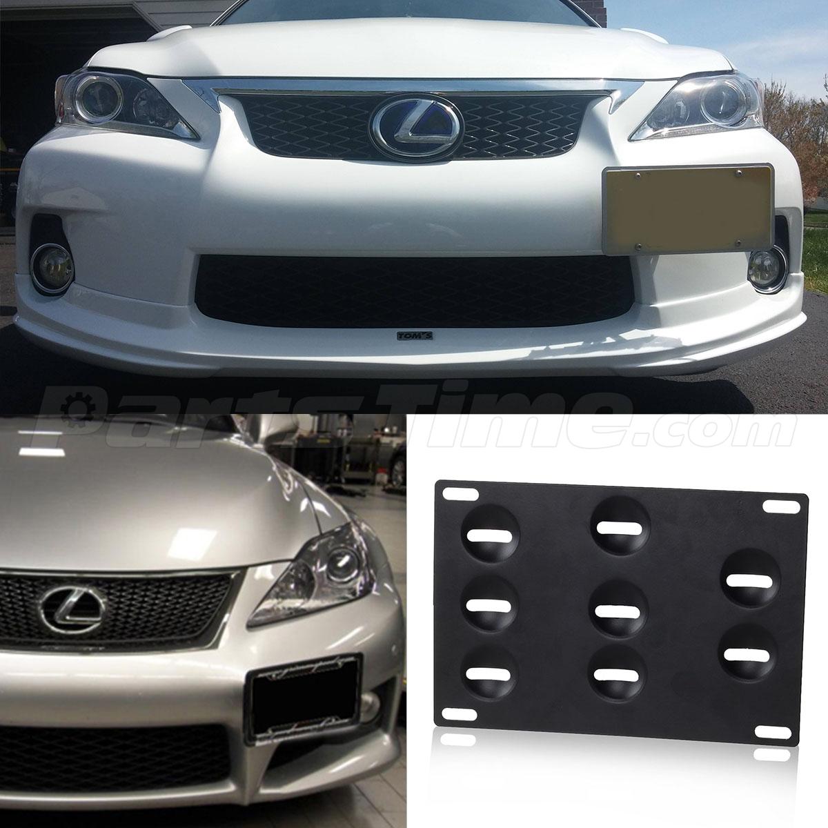 Front Bumper Tow Hook License Plate Mounting Bracket Adapter for Lexus