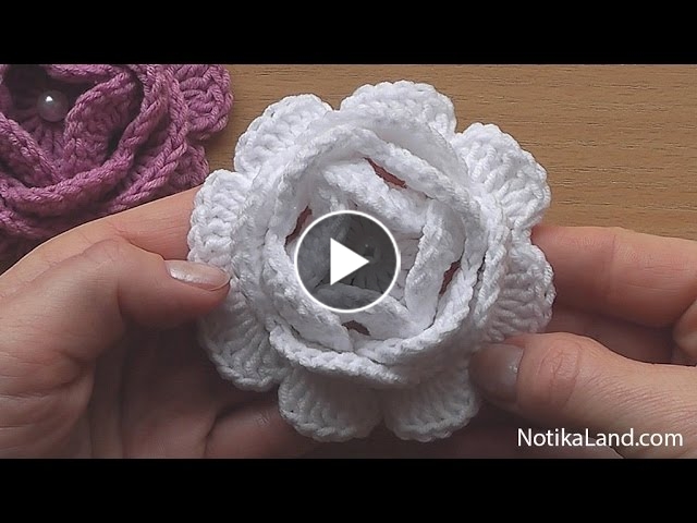 Crochet Flower Rose VERY EASY Tutorial 2