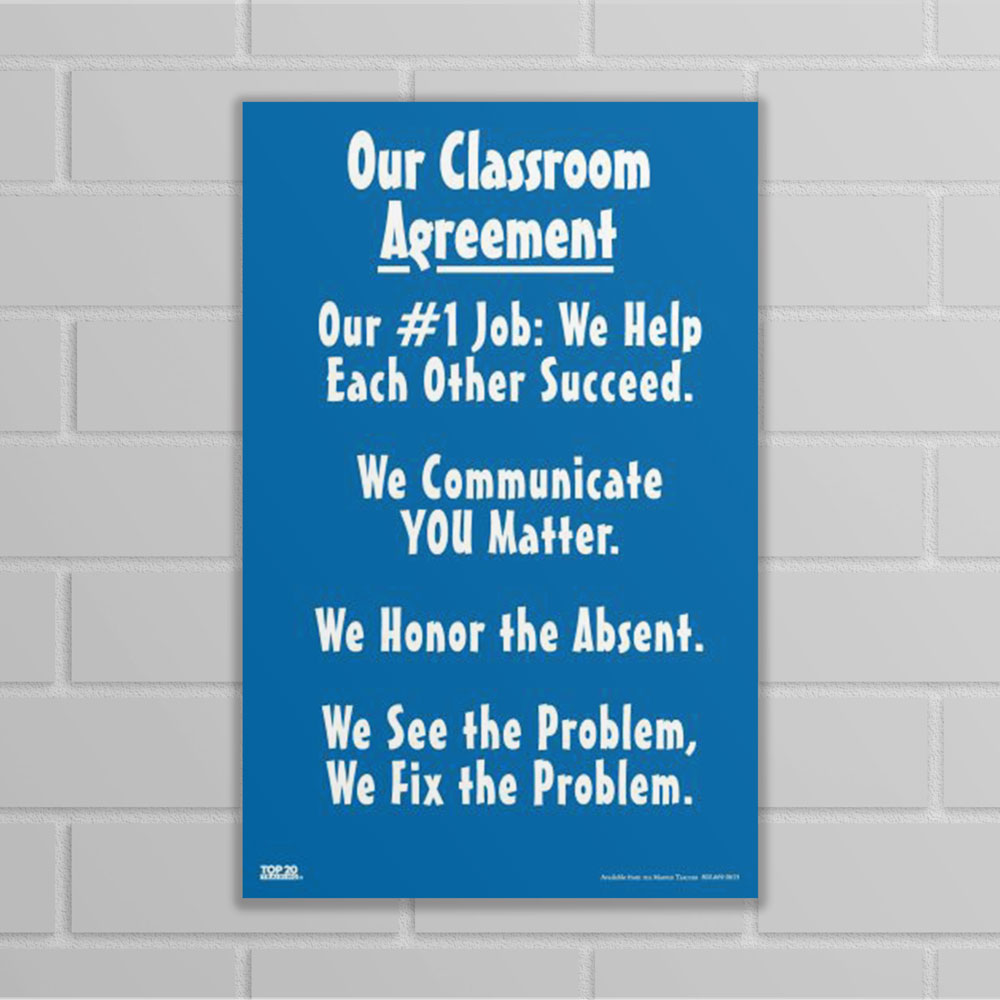 Our Classroom Agreement Poster Top 20 Training