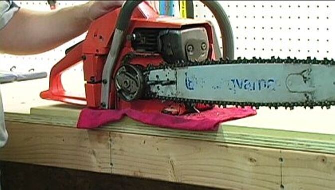 Reinstall The Chainsaw's Side Cover Back Onto The Chainsaw