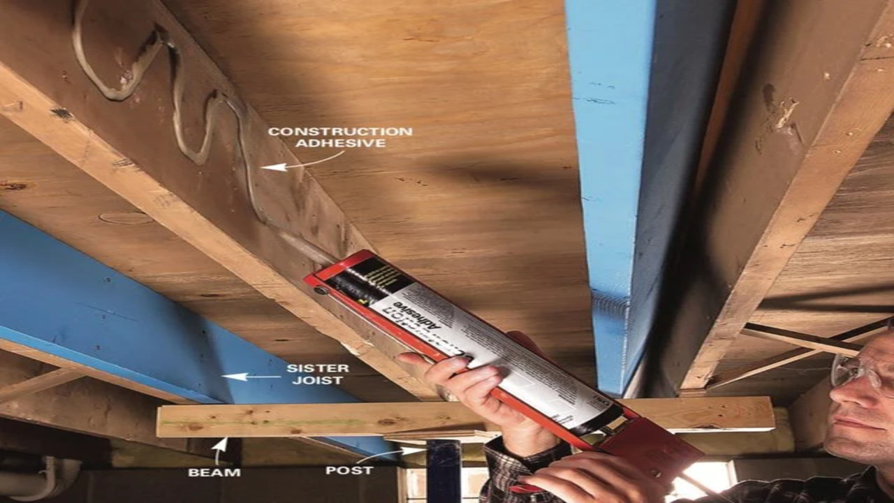 Apply Construction Adhesive To The Scab Board