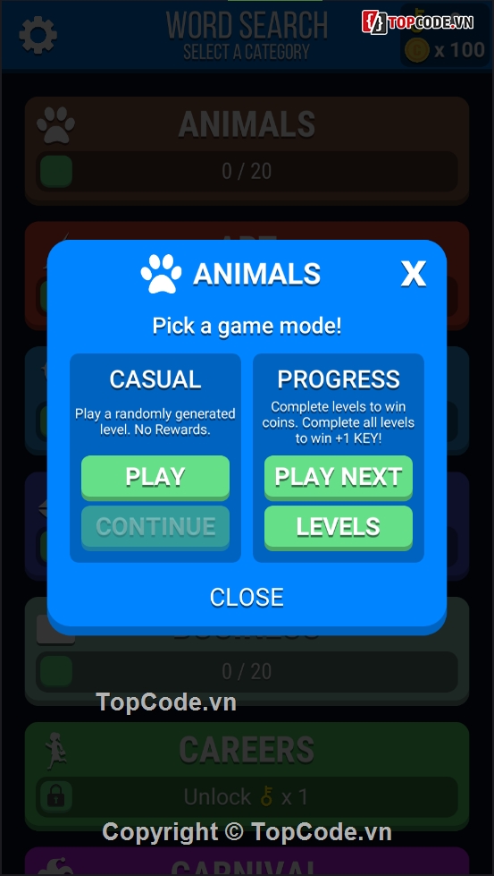 Source game Word Search Puzzle Game ( Unity Asset Store)