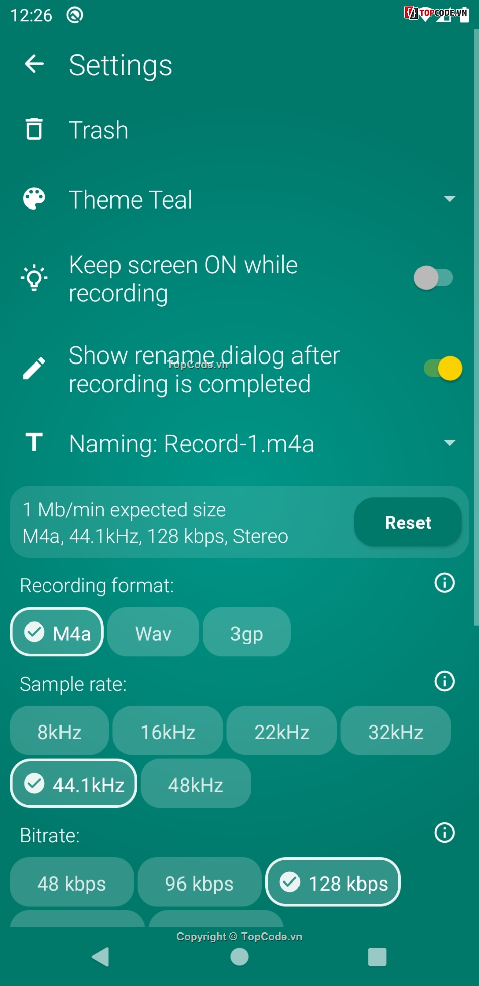 Ứng dụng Android Java Audio Recorder ( Ghi âm ) + SQLITE
